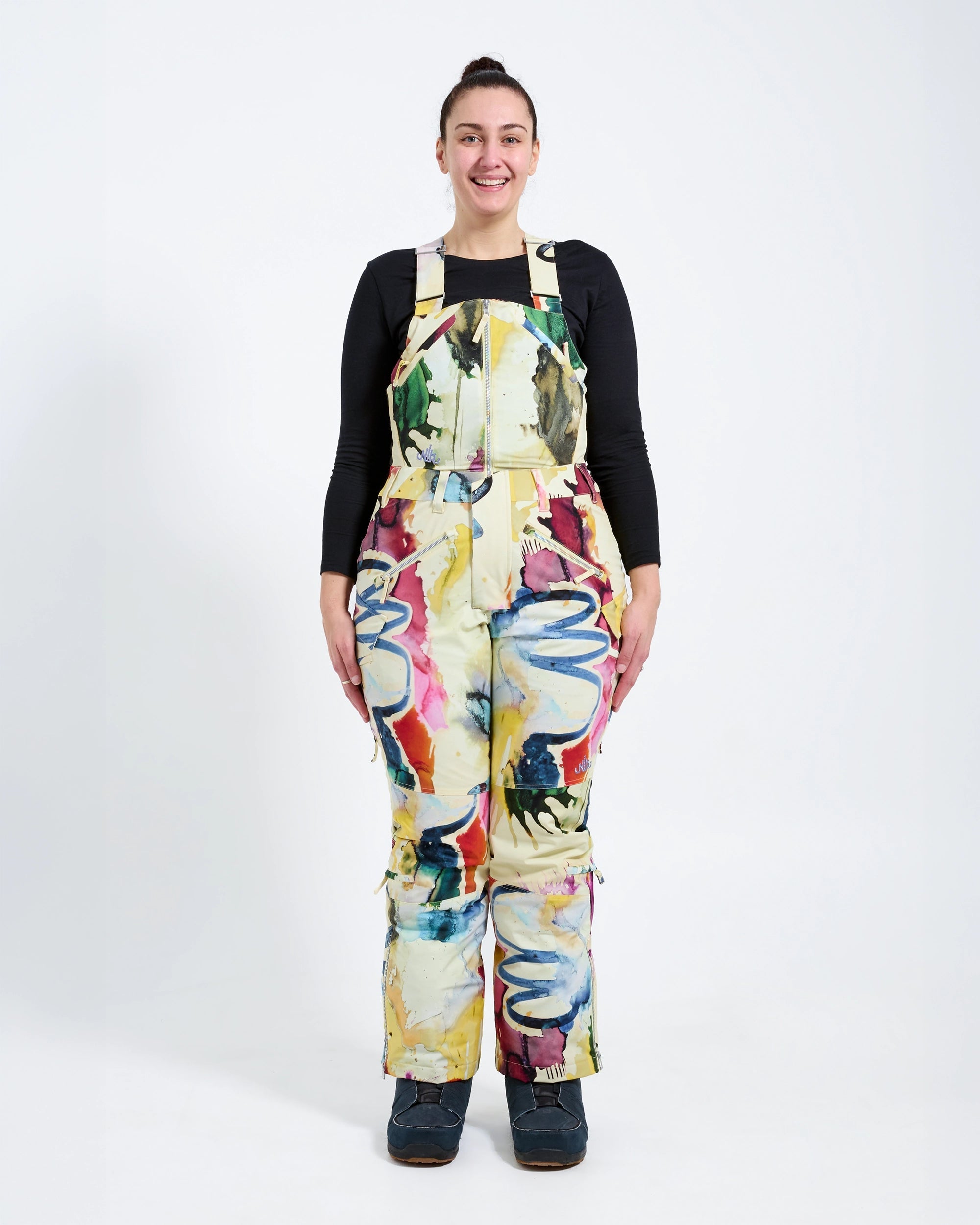 Curvy Snow Bibs for Thick Thighs & Wide Hips, 5'3