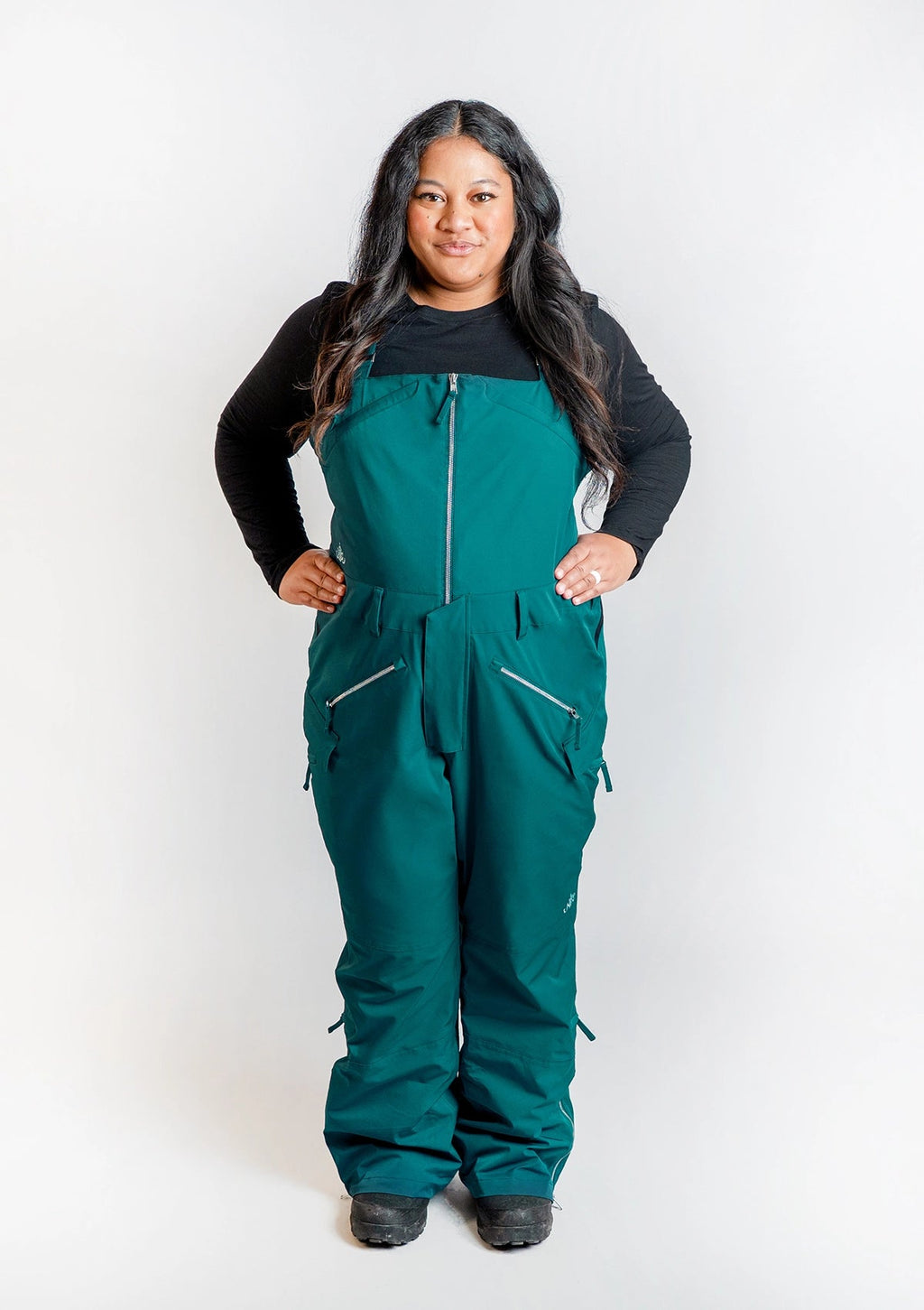Moss - Zali Snow Bib SHORT - Nobody's Princess #colour_moss