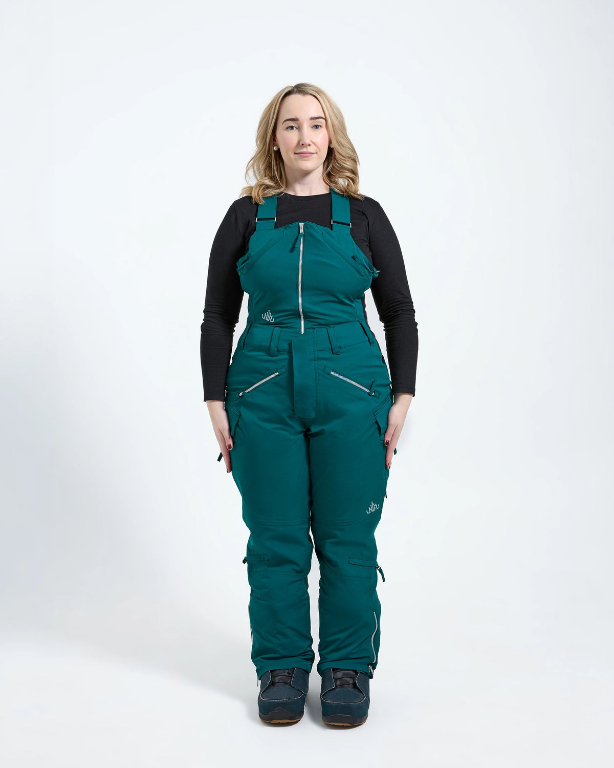 Short Curvy Snow Bibs for Thick Thighs, 5'2