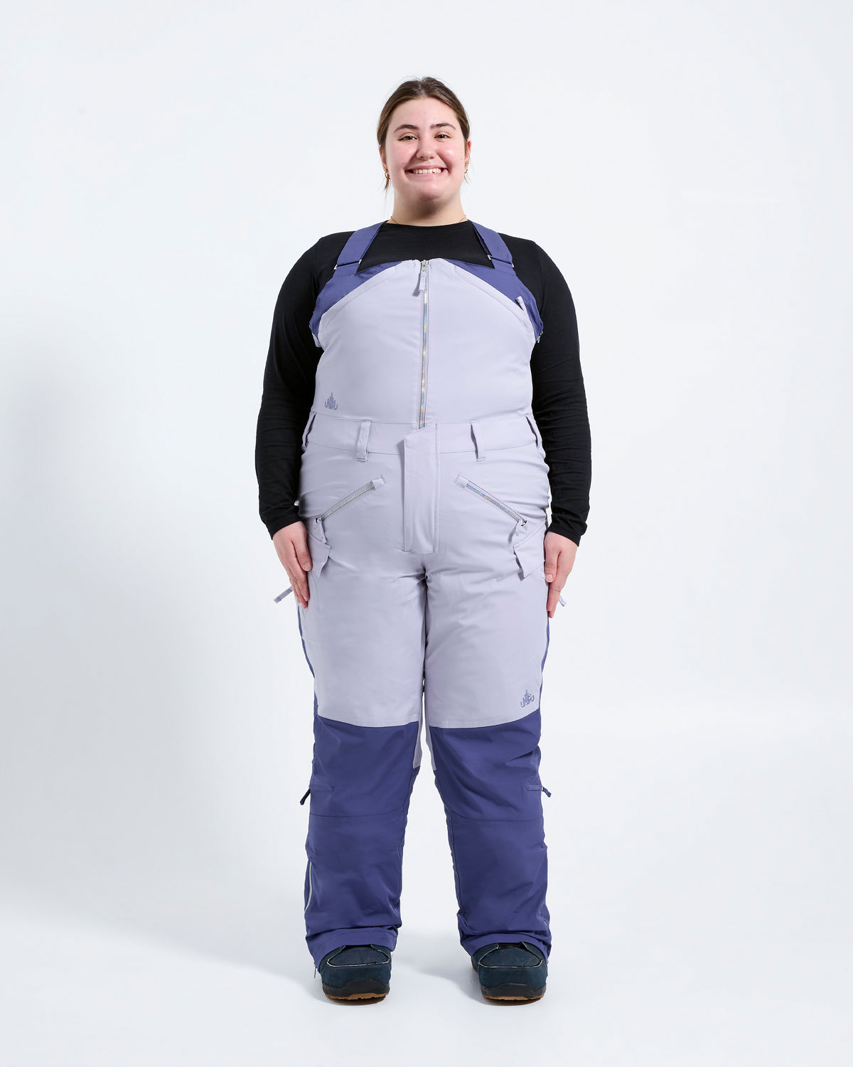 Indigo/Lilac - Mila Snow Bib REGULAR - Nobody's Princess #colour_indigo/lilac