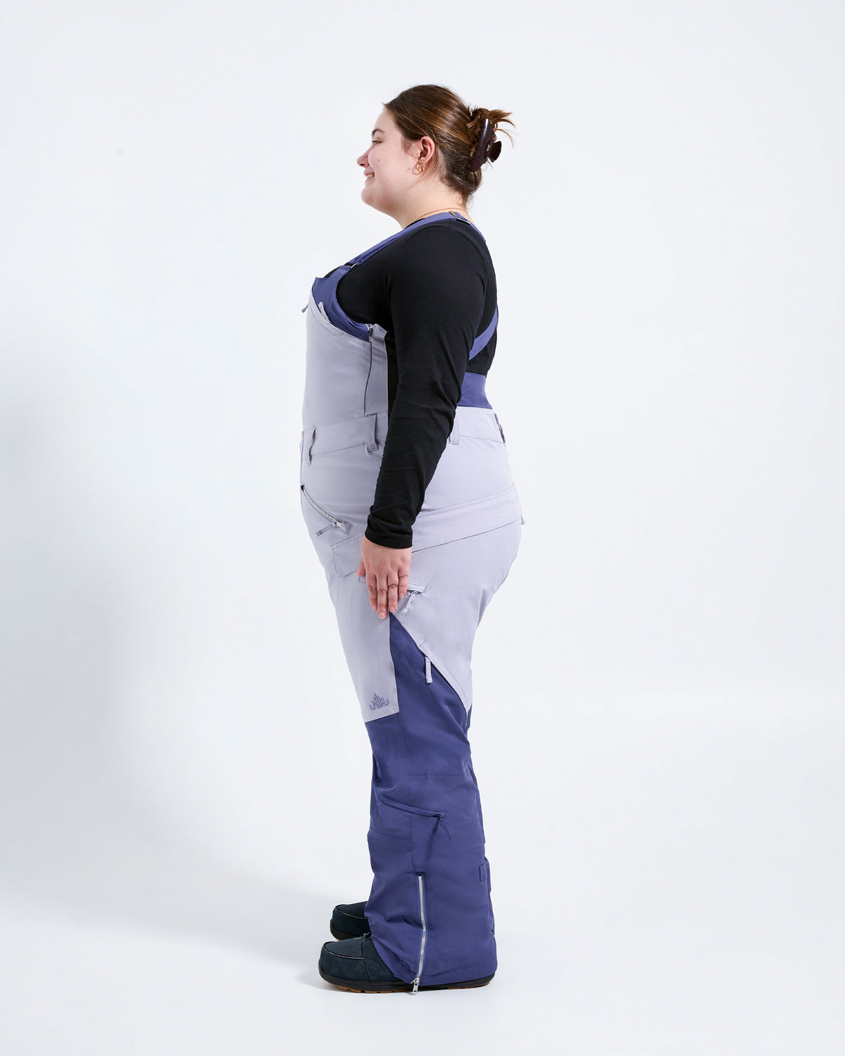Indigo/Lilac - Mila Snow Bib REGULAR - Nobody's Princess #colour_indigo/lilac