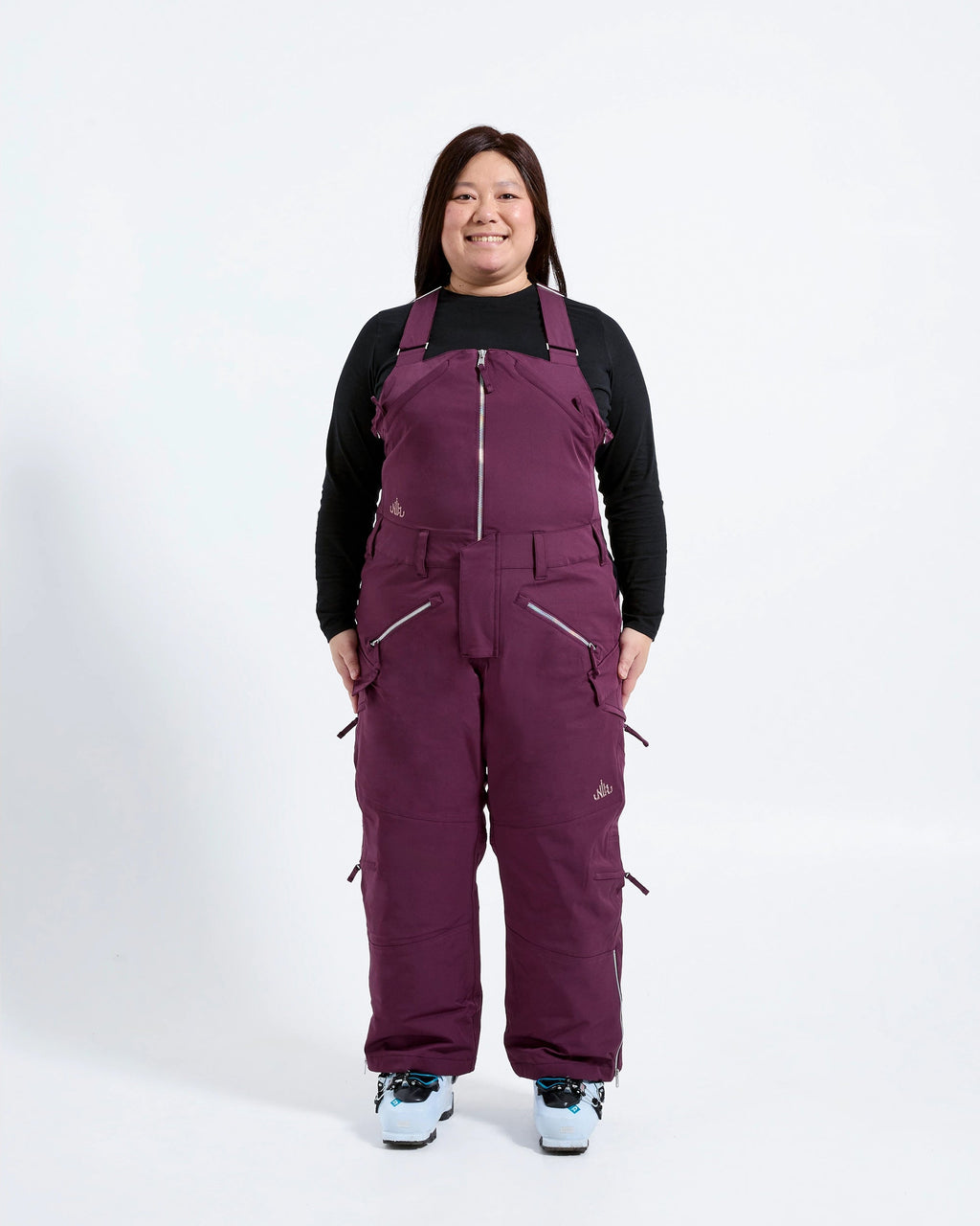 Plum - Mila Snow Bib SHORT - Nobody's Princess #colour_plum