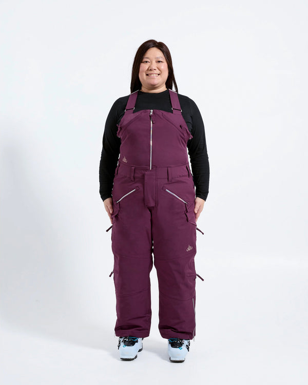 Mila Snow Bib SHORT - Plum