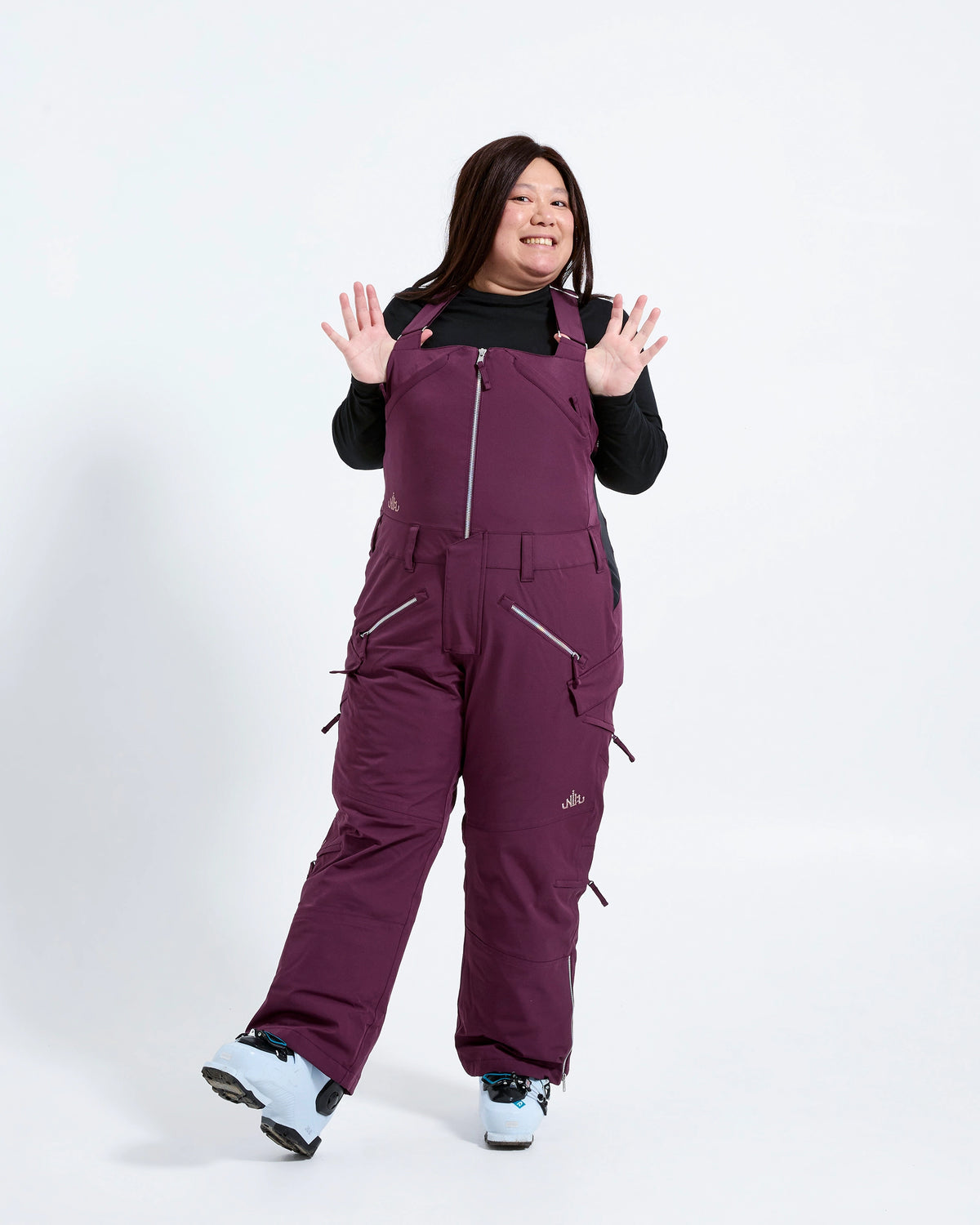 Plum - Mila Snow Bib SHORT - Nobody's Princess #colour_plum