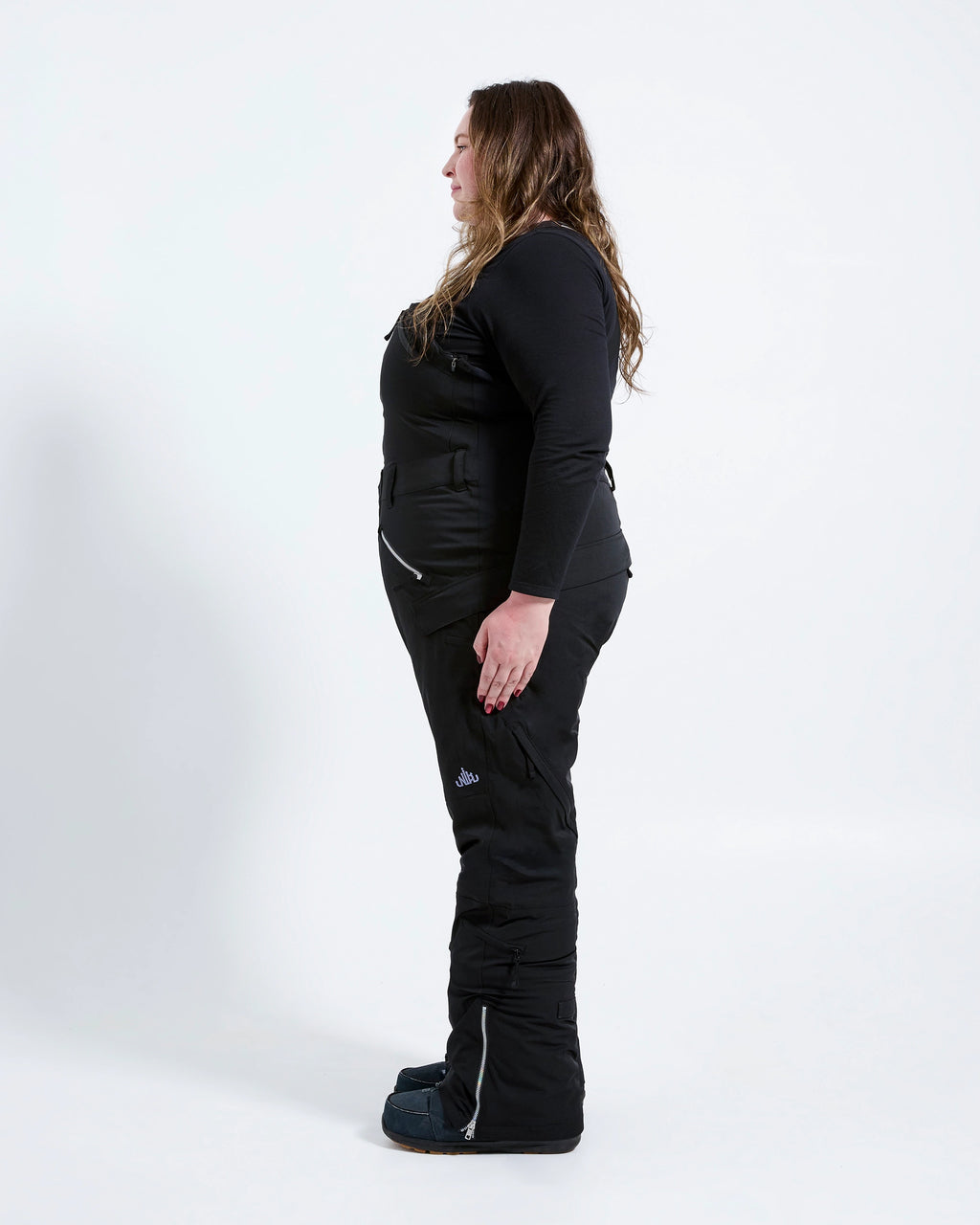 Black - Mila Snow Bib TALL - Nobody's Princess #colour_black