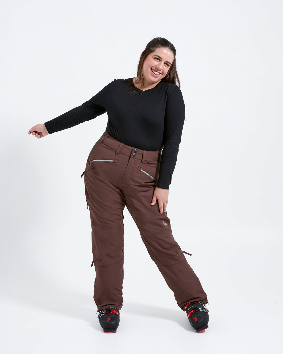 Chocolate - Mila Snow Pant REGULAR - Nobody's Princess #colour_chocolate