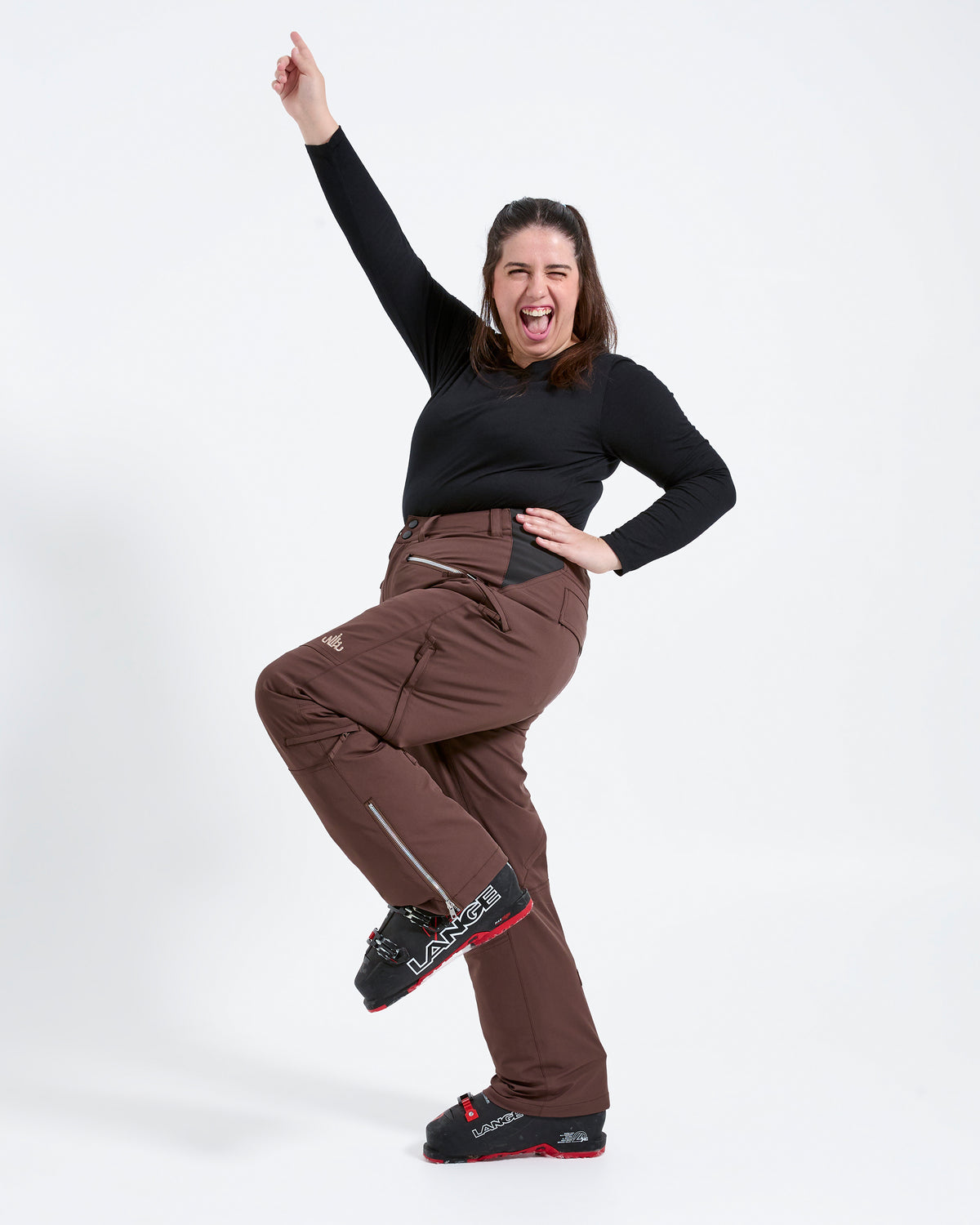 Chocolate - Mila Snow Pant REGULAR - Nobody's Princess #colour_chocolate