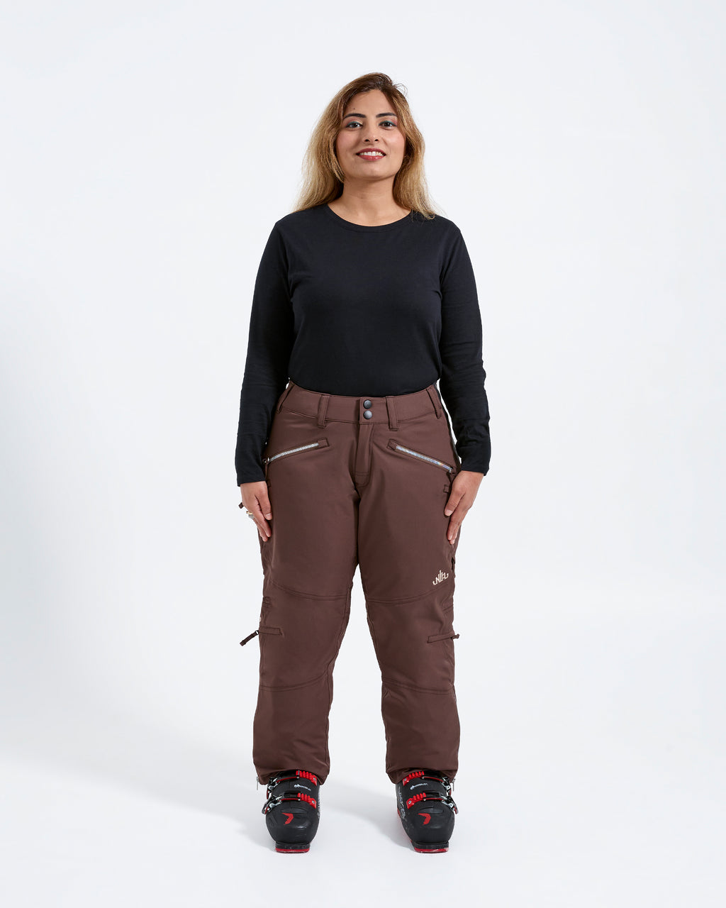 Chocolate - Mila Snow Pant SHORT - Nobody's Princess #colour_chocolate