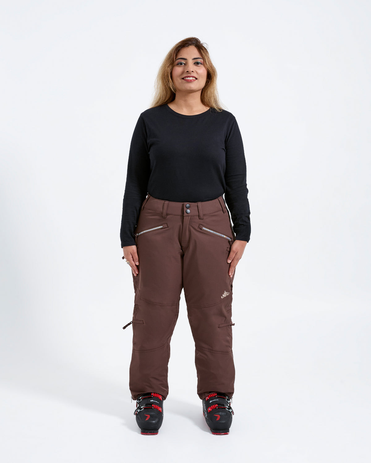 Chocolate - Mila Snow Pant SHORT - Nobody's Princess #colour_chocolate