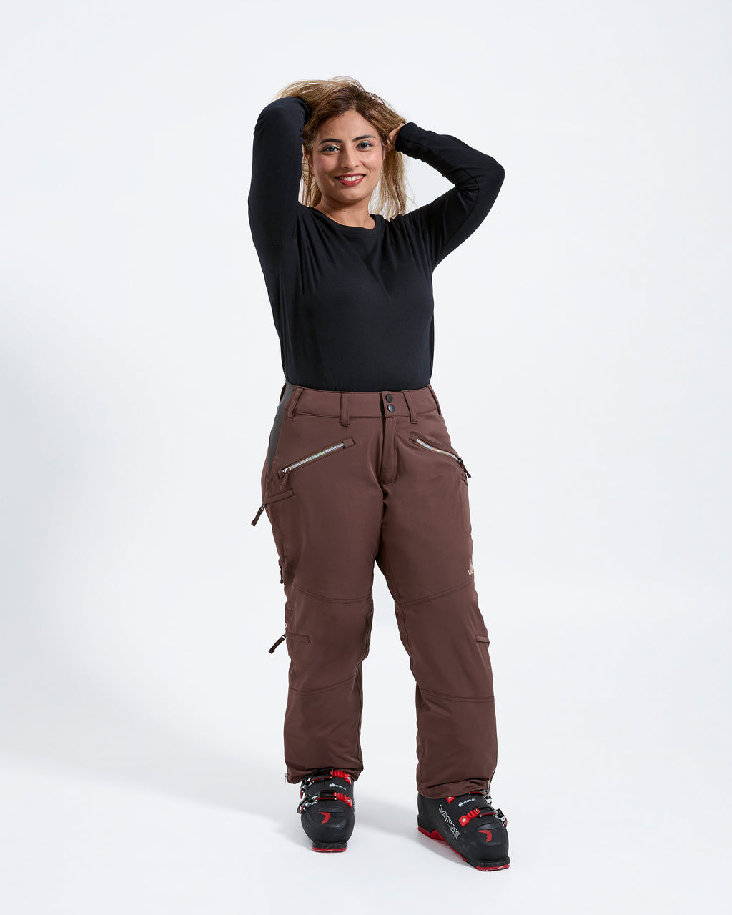 Chocolate - Mila Snow Pant SHORT - Nobody's Princess #colour_chocolate