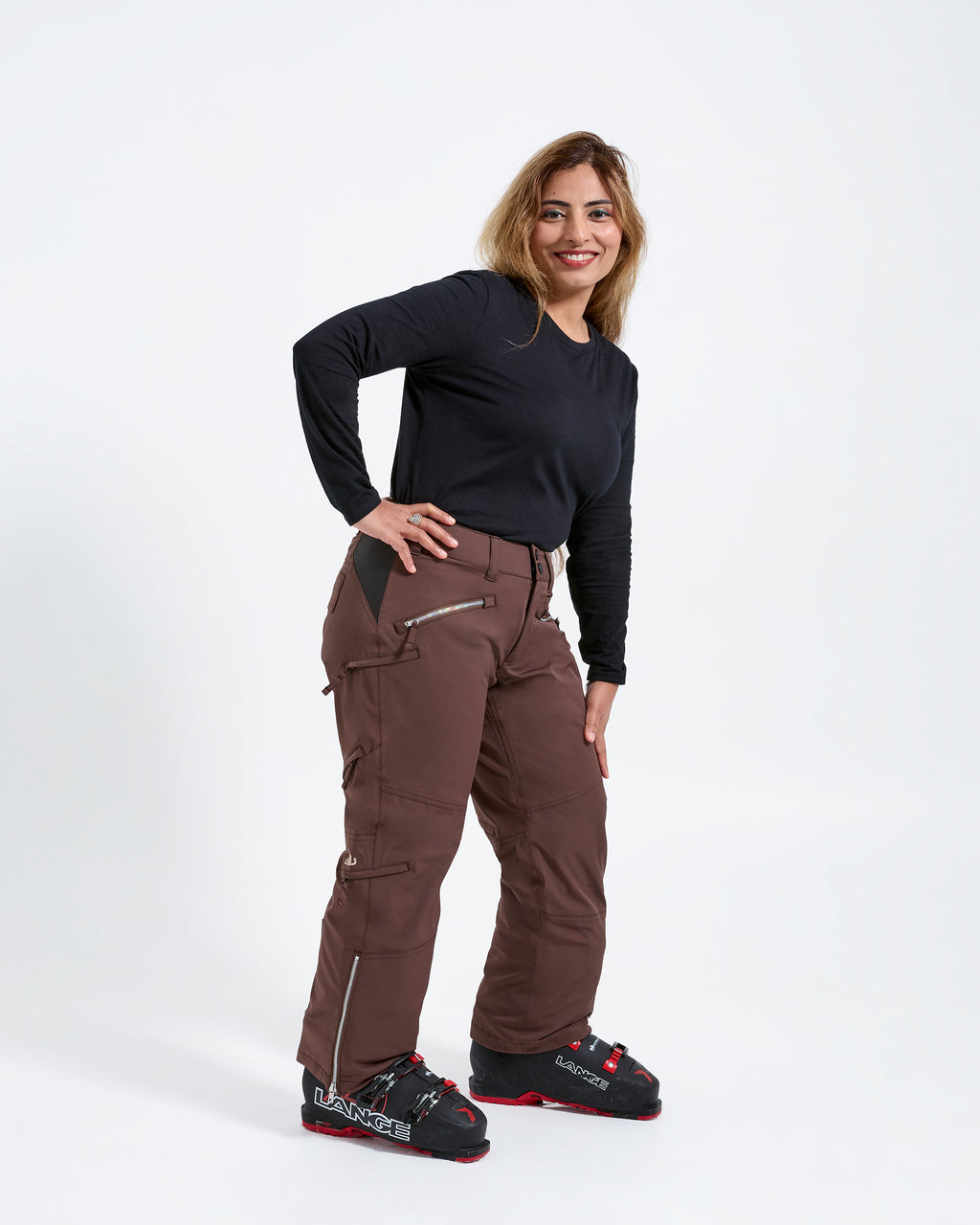 Chocolate - Mila Snow Pant SHORT - Nobody's Princess #colour_chocolate