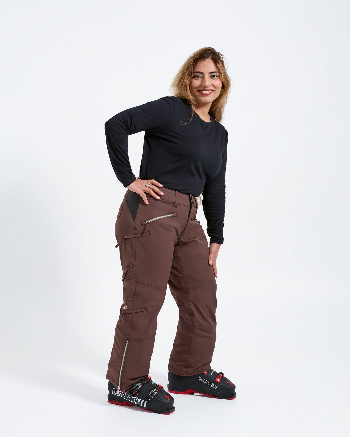 Chocolate - Mila Snow Pant SHORT - Nobody's Princess #colour_chocolate