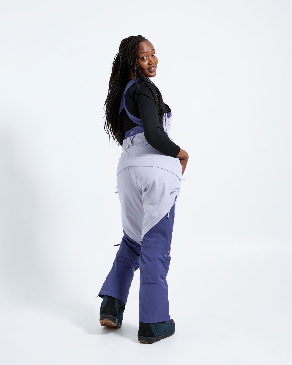 Indigo/Lilac - Zali Snow Bib SHORT - Nobody's Princess #colour_indigo/lilac