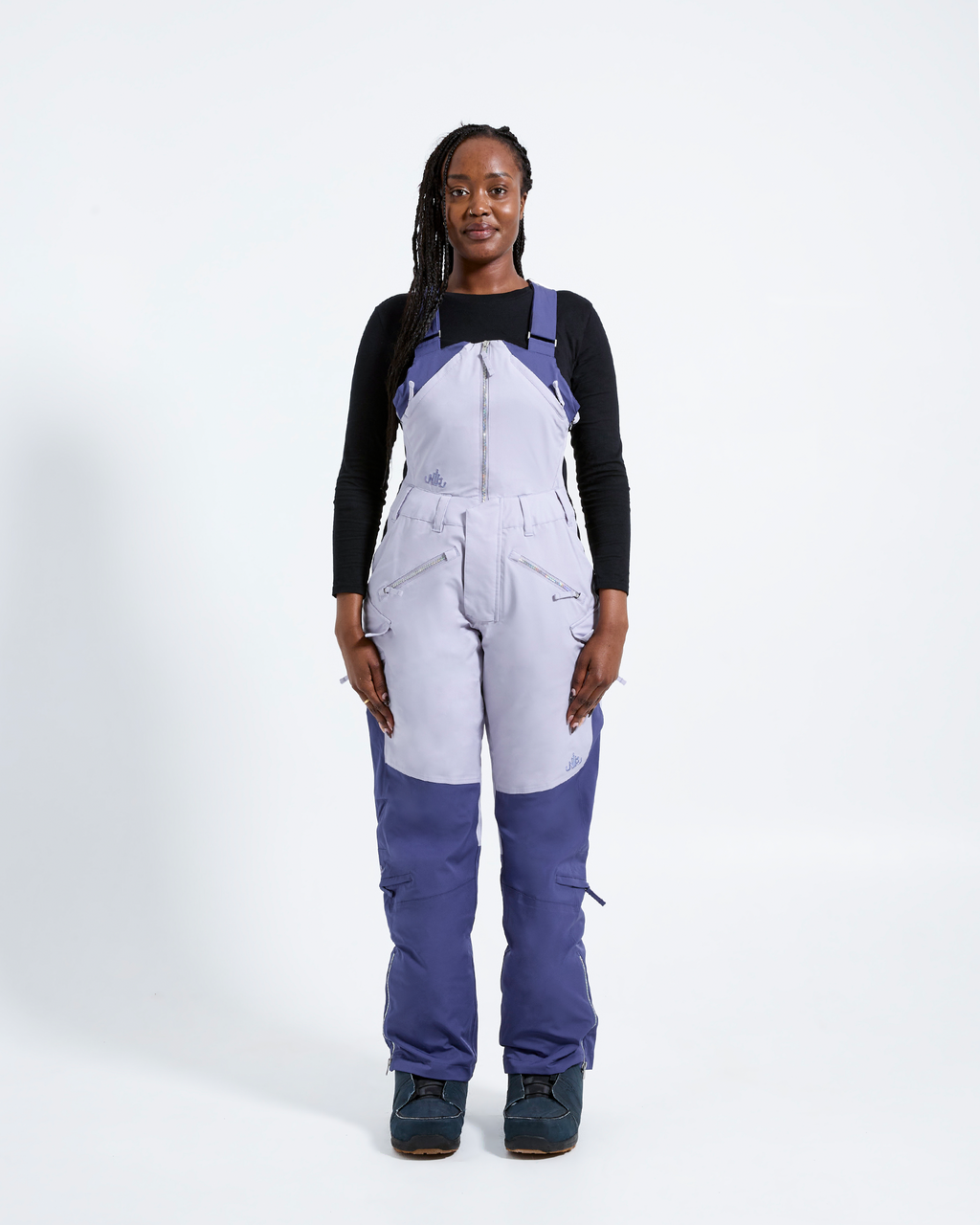 Indigo/Lilac - Zali Snow Bib SHORT - Nobody's Princess #colour_indigo/lilac