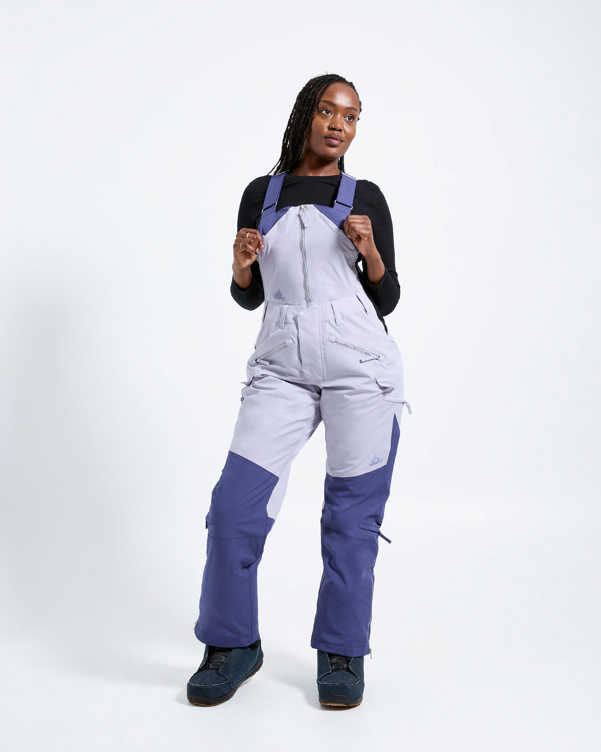 Indigo/Lilac - Zali Snow Bib SHORT - Nobody's Princess #colour_indigo/lilac