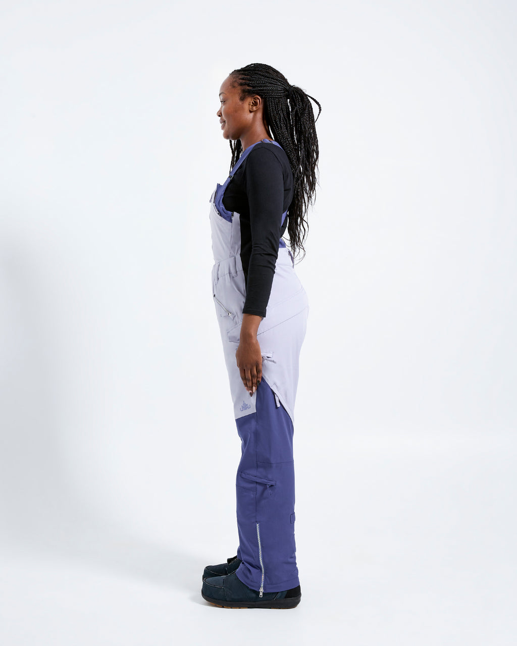 Indigo/Lilac - Zali Snow Bib SHORT - Nobody's Princess #colour_indigo/lilac
