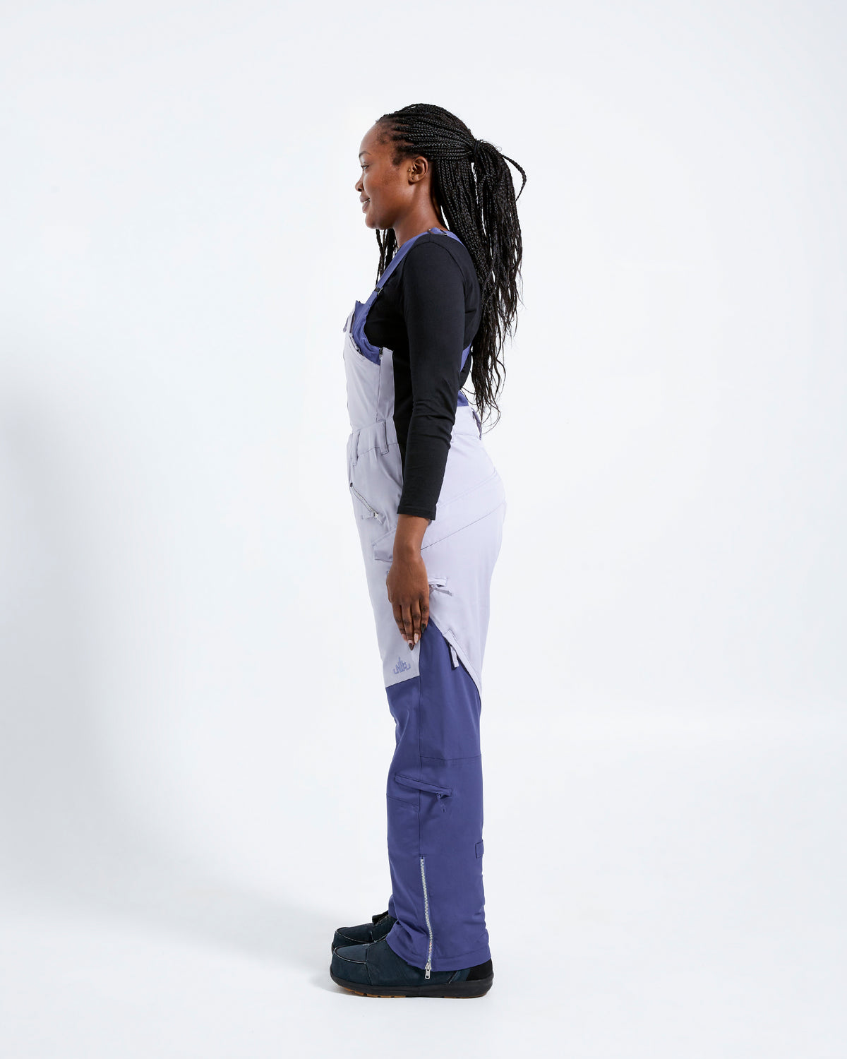 Indigo/Lilac - Zali Snow Bib SHORT - Nobody's Princess #colour_indigo/lilac