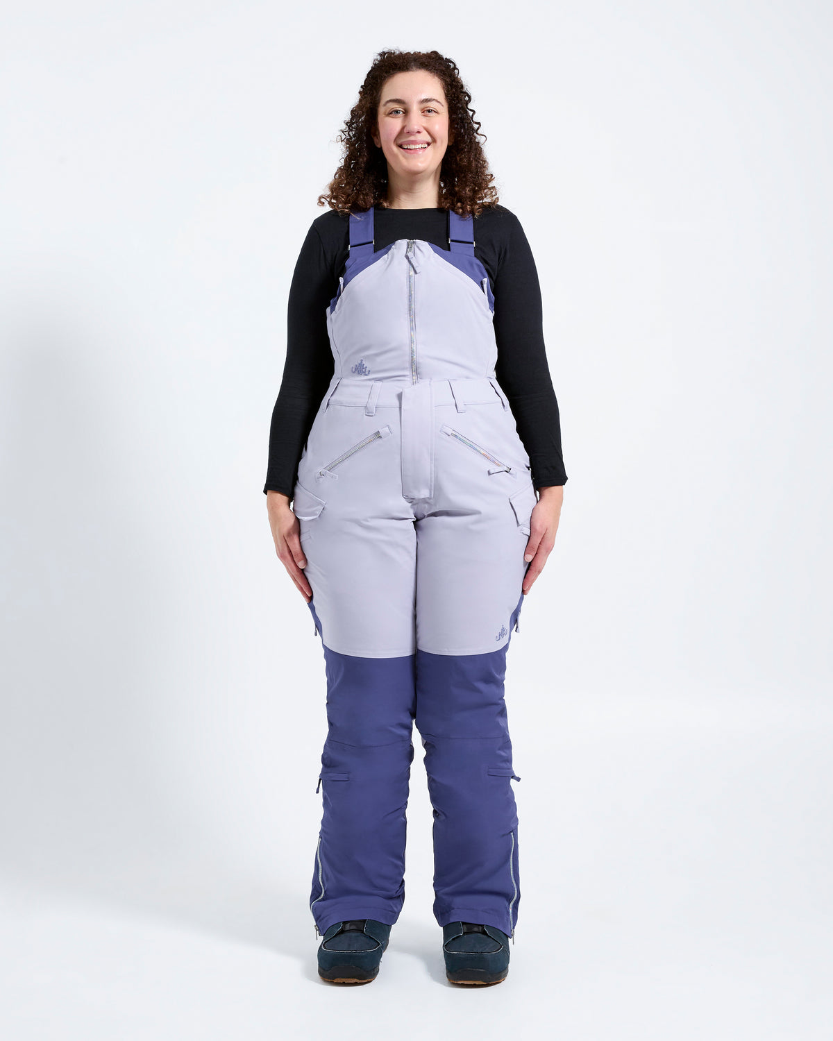 Indigo/Lilac - Zali Snow Bib TALL - Nobody's Princess #colour_indigo/lilac