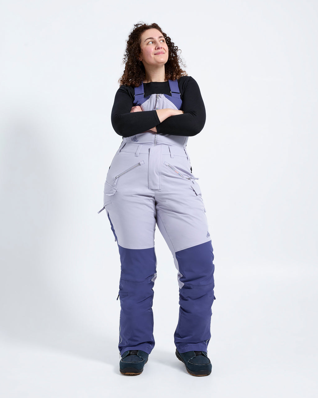 Indigo/Lilac - Zali Snow Bib TALL - Nobody's Princess #colour_indigo/lilac