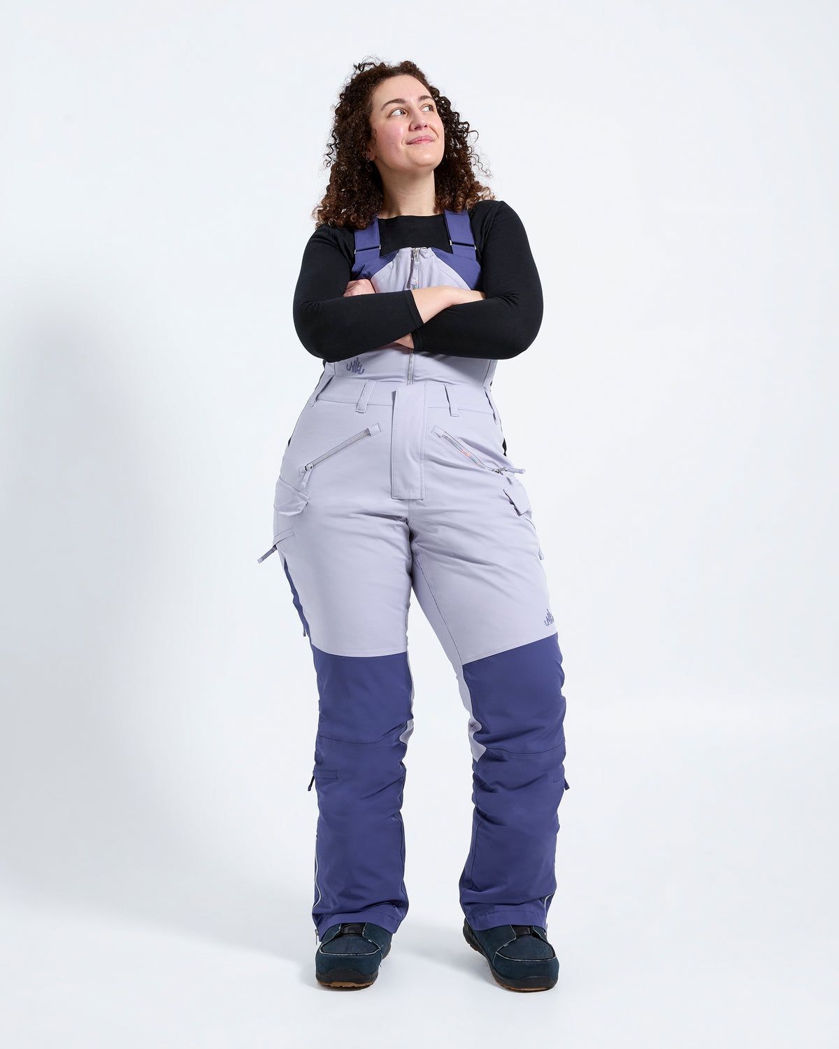 Indigo/Lilac - Zali Snow Bib TALL - Nobody's Princess #colour_indigo/lilac