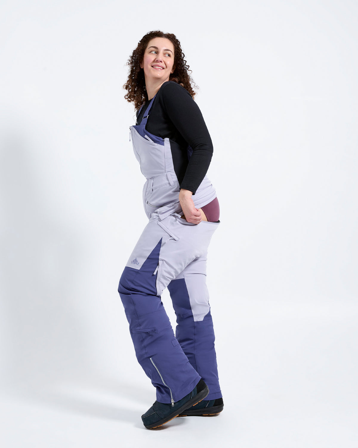 Indigo/Lilac - Zali Snow Bib TALL - Nobody's Princess #colour_indigo/lilac