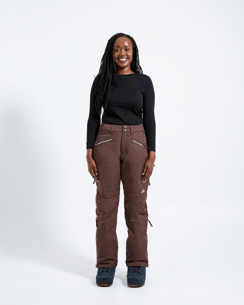 Chocolate - Zali Snow Pant SHORT - Nobody's Princess #colour_chocolate