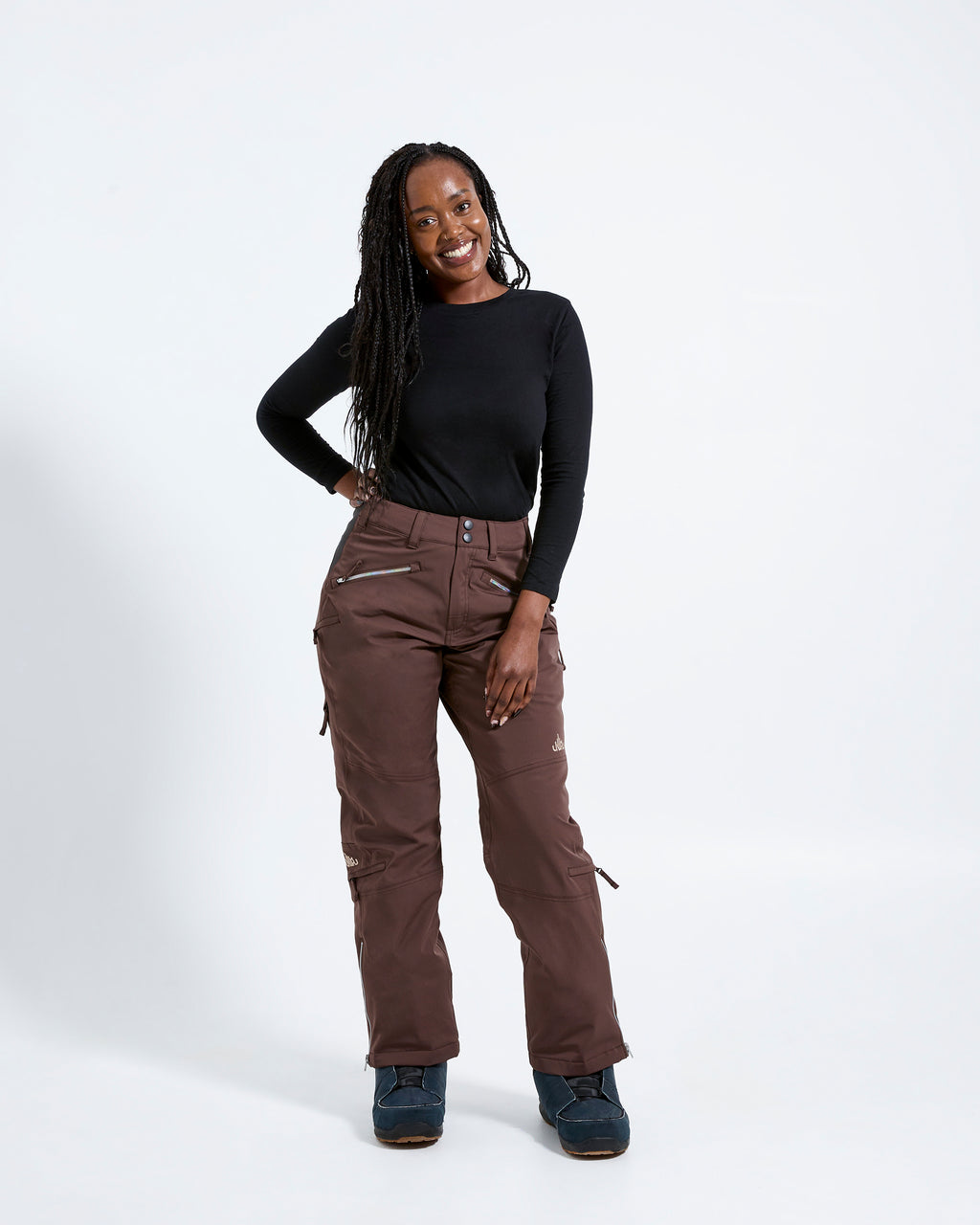 Chocolate - Zali Snow Pant SHORT - Nobody's Princess #colour_chocolate