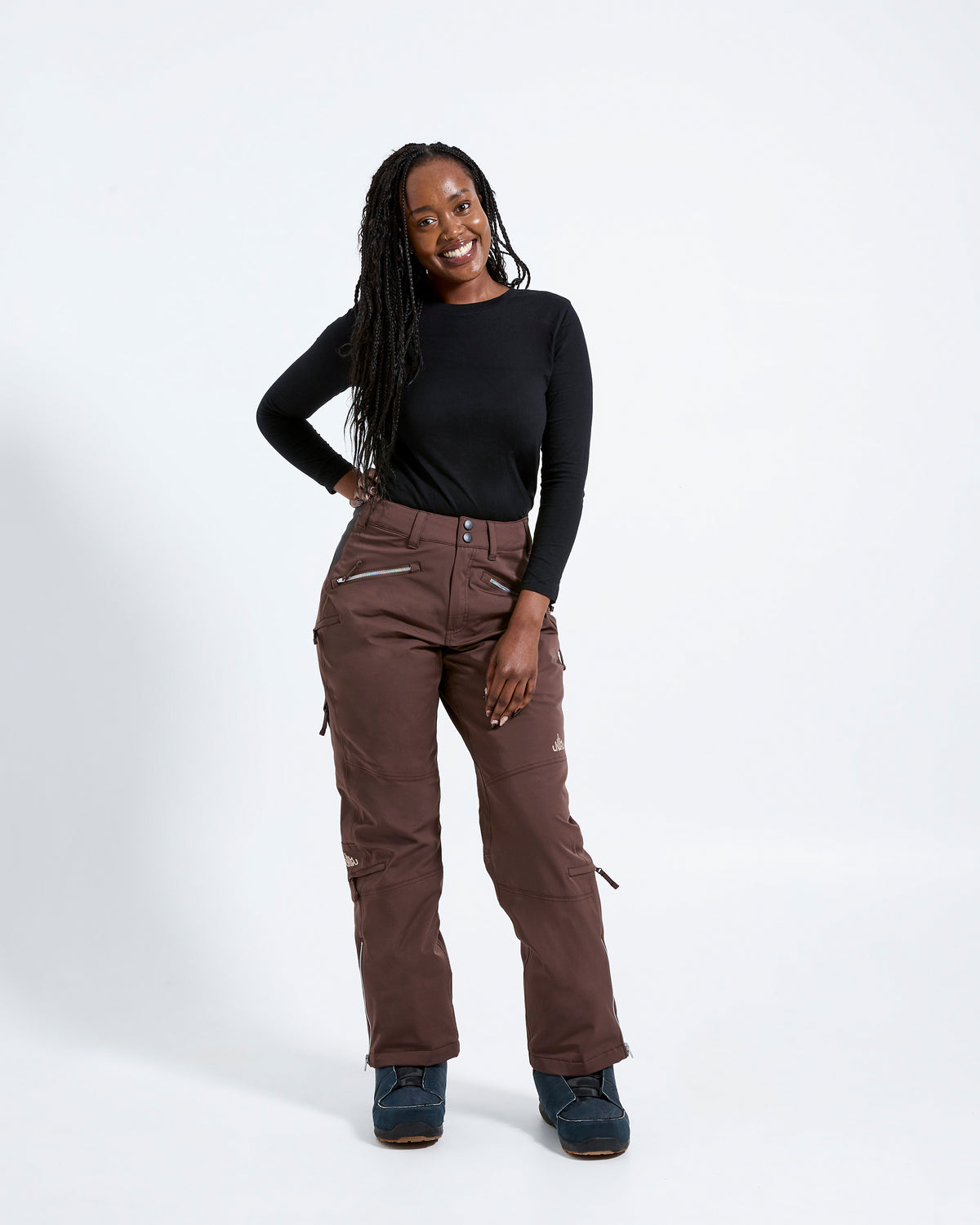 Chocolate - Zali Snow Pant SHORT - Nobody's Princess #colour_chocolate