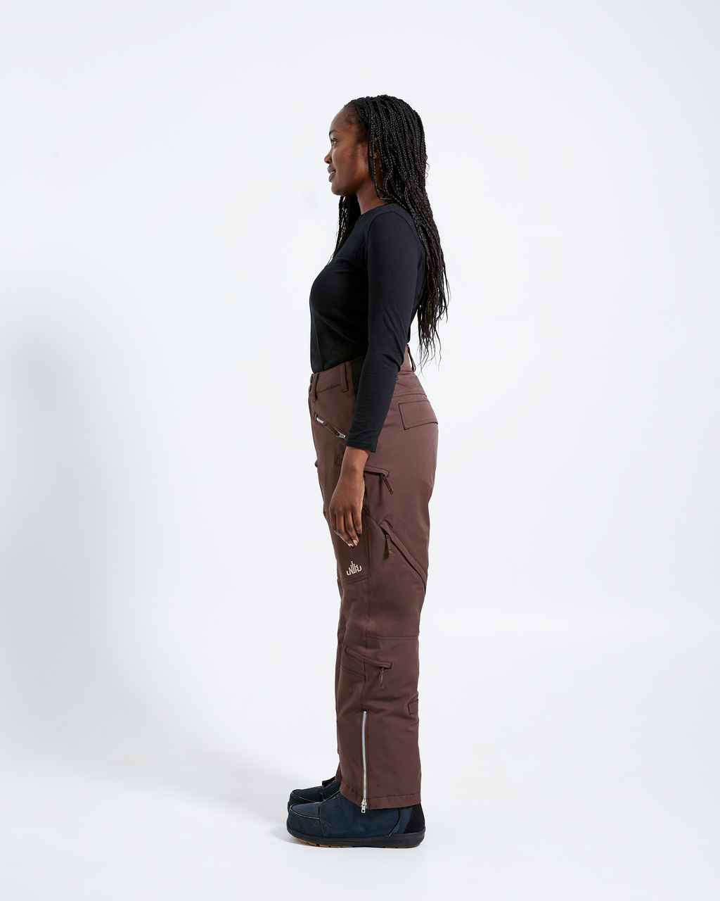 Chocolate - Zali Snow Pant SHORT - Nobody's Princess #colour_chocolate