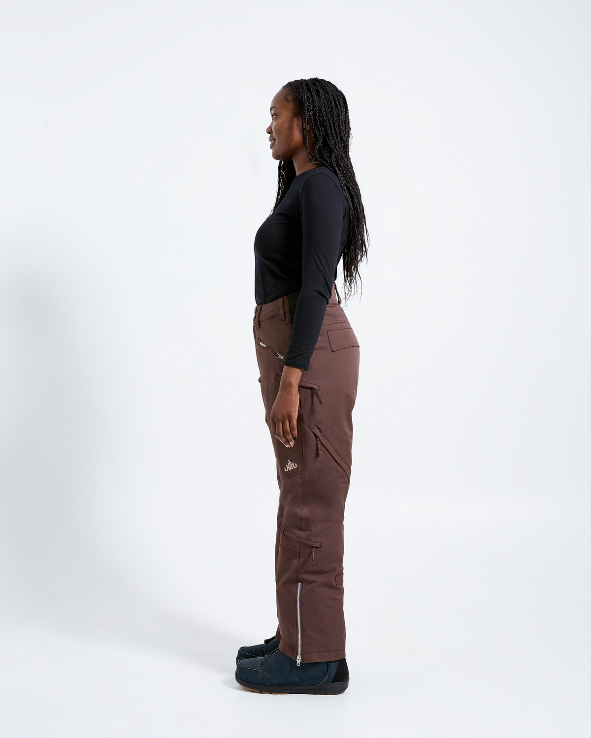 Chocolate - Zali Snow Pant SHORT - Nobody's Princess #colour_chocolate