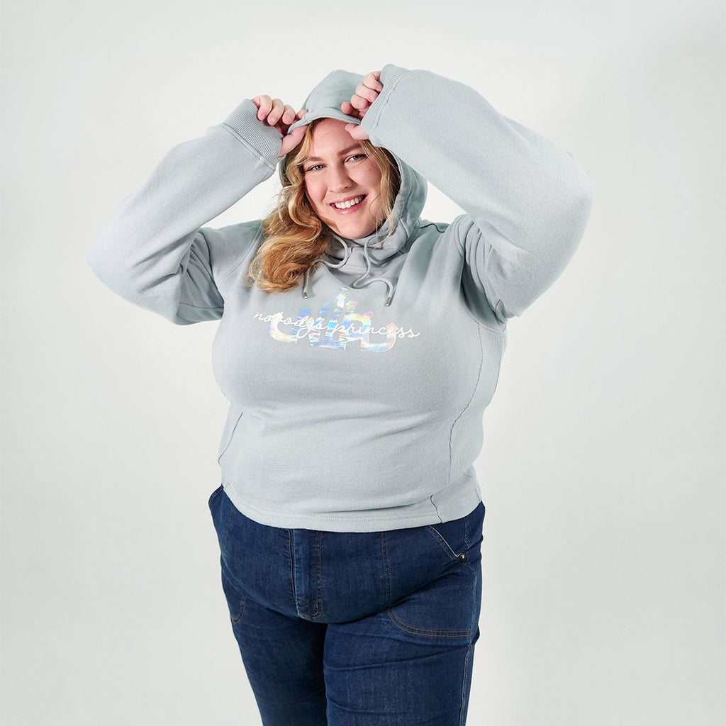 Crop Hoodie - Mist - Nobody's Princess #colour_mist
