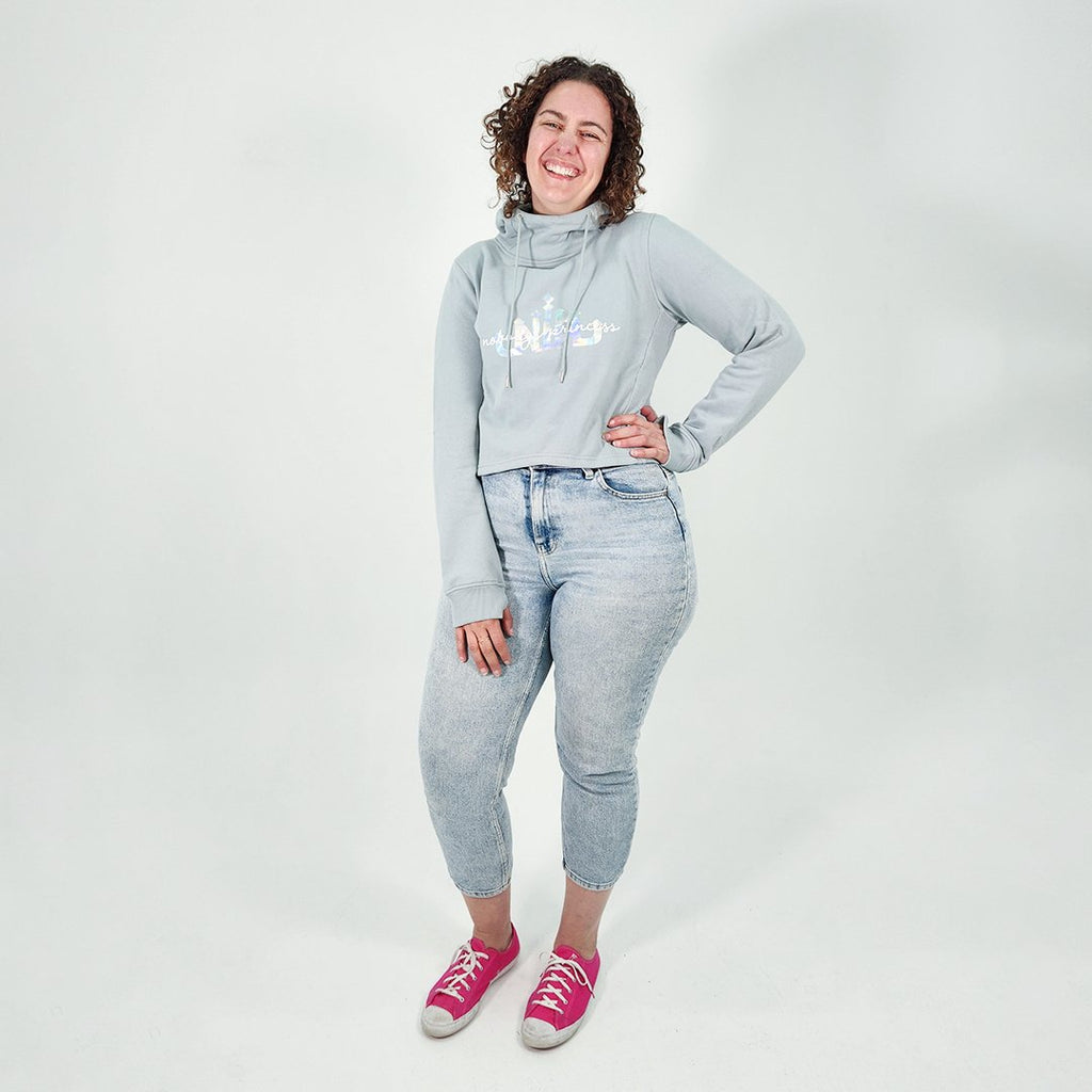 Crop Hoodie - Mist - Nobody's Princess #colour_mist