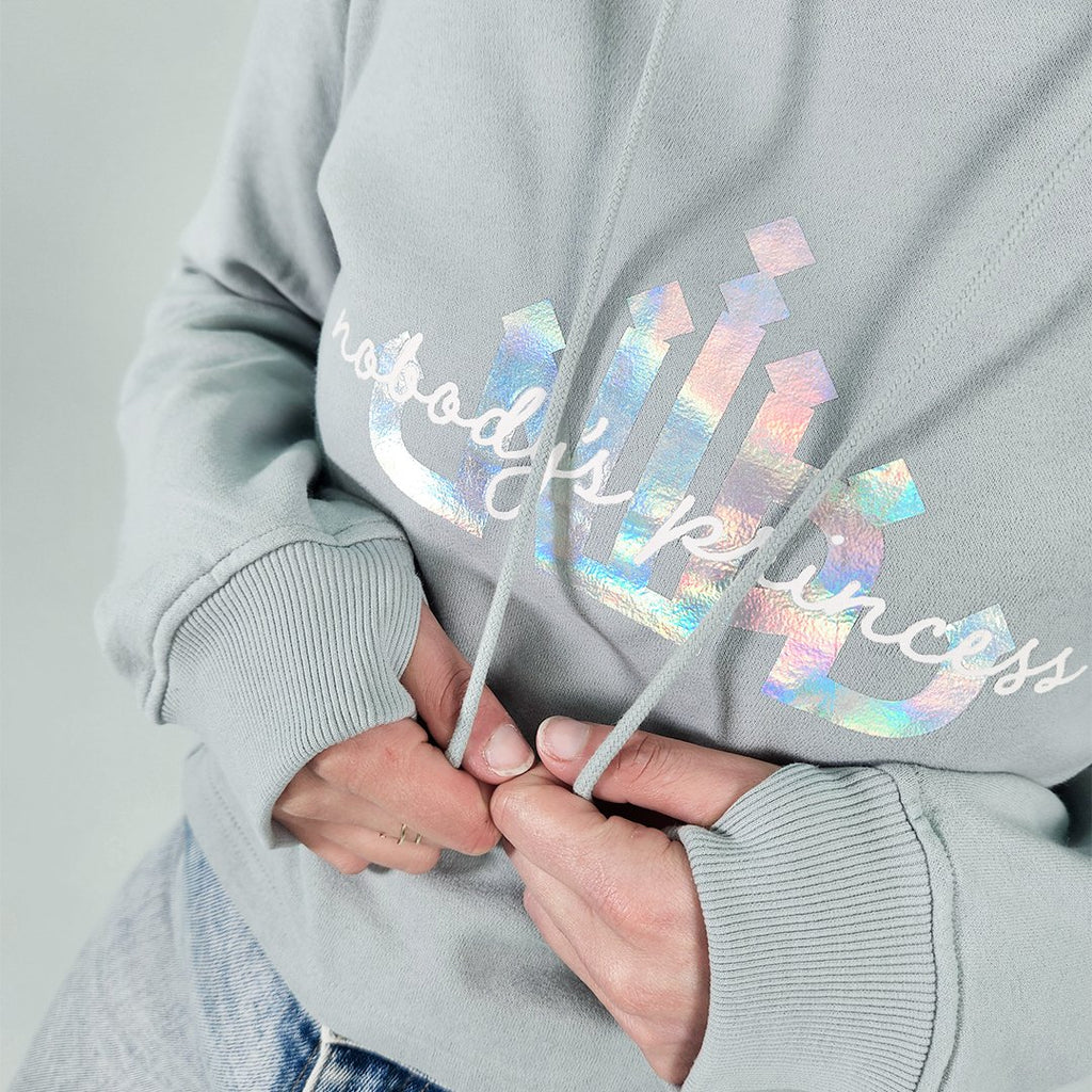 Crop Hoodie - Mist - Nobody's Princess #colour_mist