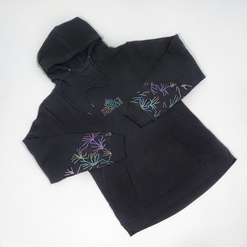 Fleece Hoodie - Black - Nobody's Princess #colour_black
