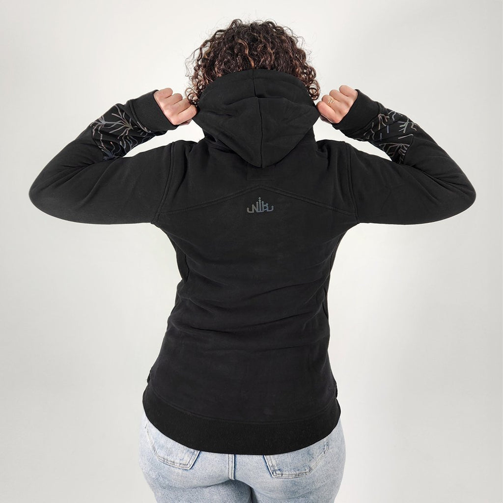 Fleece Hoodie - Black - Nobody's Princess #colour_black